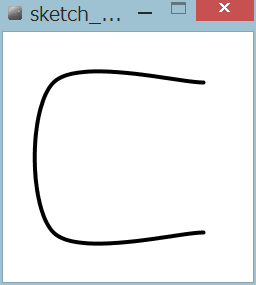 曲線を描く