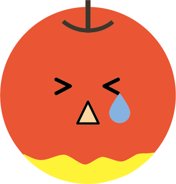 捨てられて悲しむりんごの絵