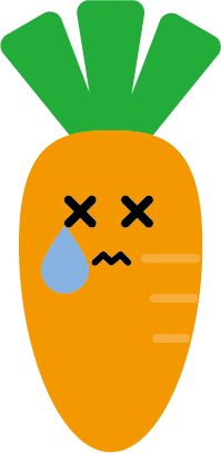 捨てられて悲しむにんじんの絵