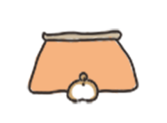 「いぬもこたつでまるくなる」